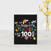 Afluisteren van mijn leraar voor 100 dagen school  kaart (Gele Bloem)