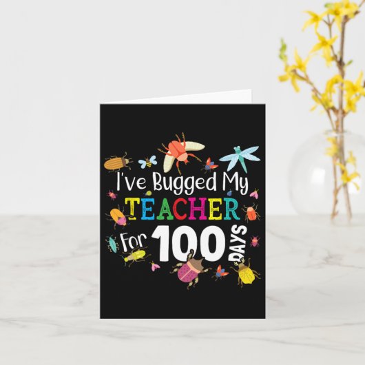 Afluisteren van mijn leraar voor 100 dagen school  kaart (Gele Bloem)