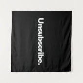 Afmelden één woord witte tekst minimalisme grappig wandkleed (Voorkant (horizontaal))