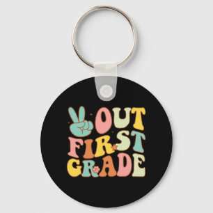 Afmelden Eerste Grade Groovy Laatste Dagen School Sleutelhanger