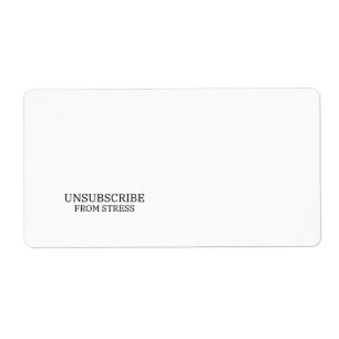 Afmelden van Stress Klinische Typografie Etiket