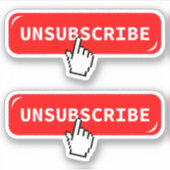 Afmeldknop Contour-uitgesneden sticker (Voorkant)