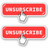 Afmeldknop Contour-uitgesneden sticker (Voorkant)
