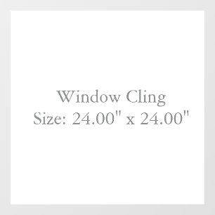 Afmeting: 24,00" x 24,00", Stijl: Ondoorzichtig Raamsticker