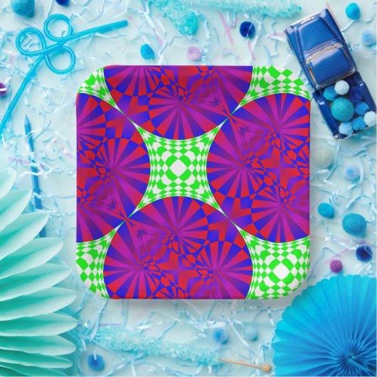 Afmetingen gevouwen door Kenneth Yoncich Papieren Bordje (Feest)