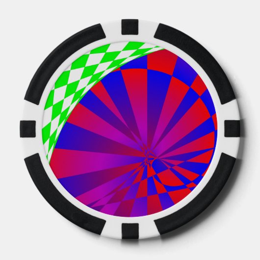 Afmetingen gevouwen door Kenneth Yoncich Poker Chips (Voorkant)