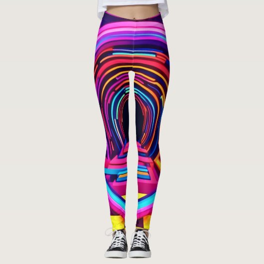 Afmetingen neontunnel leggings (Voorkant)