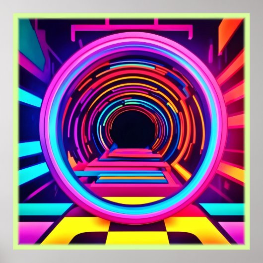 Afmetingen neontunnel poster (Voorkant)
