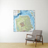 Afmetingen - SF-topografie en Bathymetrische kaart Wandkleed (In situ)