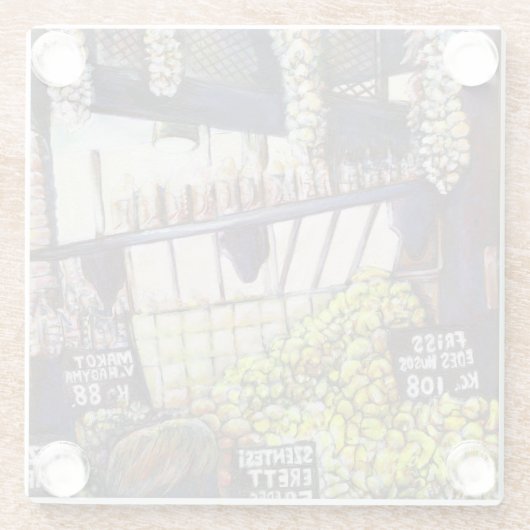 Afmetingen van Curiosity Glazen Onderzetter (Achterkant)