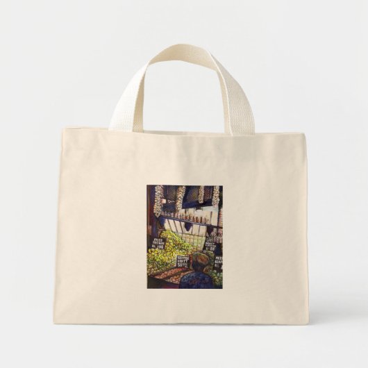 Afmetingen van Curiosity Mini Tote Bag (Voorkant)