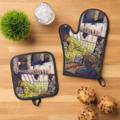 Afmetingen van Curiosity Ovenwant & Pannenlap Set (Top down)
