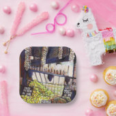 Afmetingen van Curiosity Papieren Bordje (Feest)