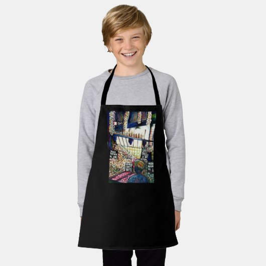 Afmetingen van Curiosity Schort (Gedragen)