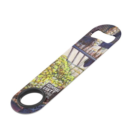 Afmetingen van Curiosity Speed Flessenopener (Voorkant Gekanteld)