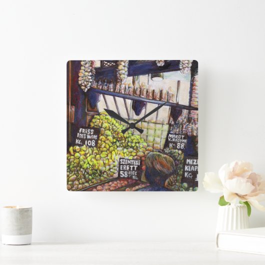 Afmetingen van Curiosity Vierkante Klok (Huis)