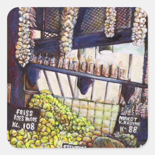 Afmetingen van Curiosity Vierkante Sticker (Voorkant)