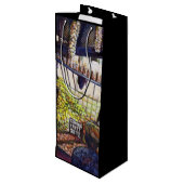 Afmetingen van Curiosity Wijn Cadeautas (Achterkant Gekanteld)