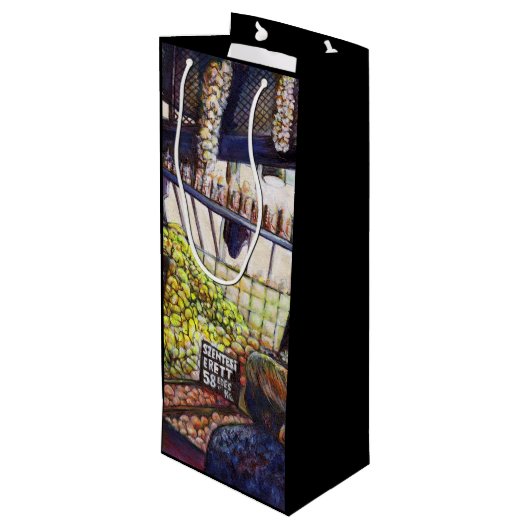 Afmetingen van Curiosity Wijn Cadeautas (Achterkant Gekanteld)