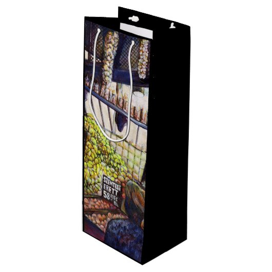 Afmetingen van Curiosity Wijn Cadeautas (Voorkant Gekanteld)