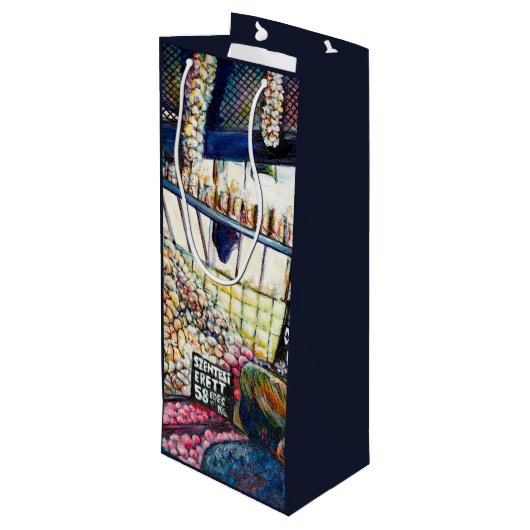 Afmetingen van Curiosity Wijn Cadeautas (Achterkant Gekanteld)