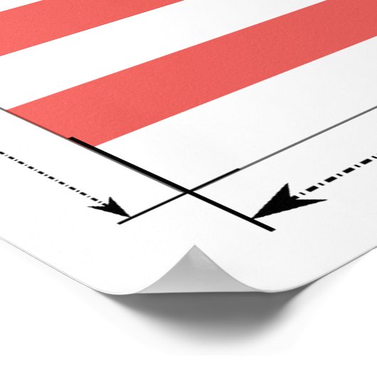 Afmetingen van de nationale vlag van Maleisië Poster (Hoek)