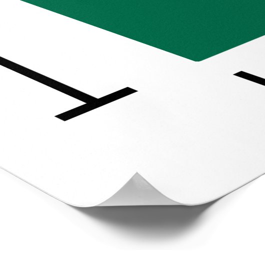 Afmetingen van de nationale vlag van Mexico Poster (Hoek)