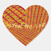 Afmetingen van Getextureerd afspeelbaar geluk met  Hart Sticker (Voorkant)