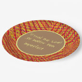 Afmetingen van Getextureerd afspeelbaar geluk met Papieren Bordje (Gekanteld)