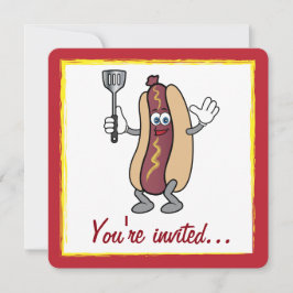 Afnamaak met hot-dog kaart