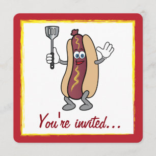 Afnamaak met hot-dog kaart