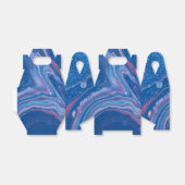 Afname blauw en roze marmer bedankdoosjes (Uitgevouwen)