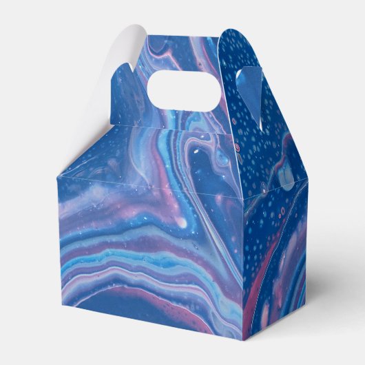 Afname blauw en roze marmer bedankdoosjes (Voorkant Zijde)