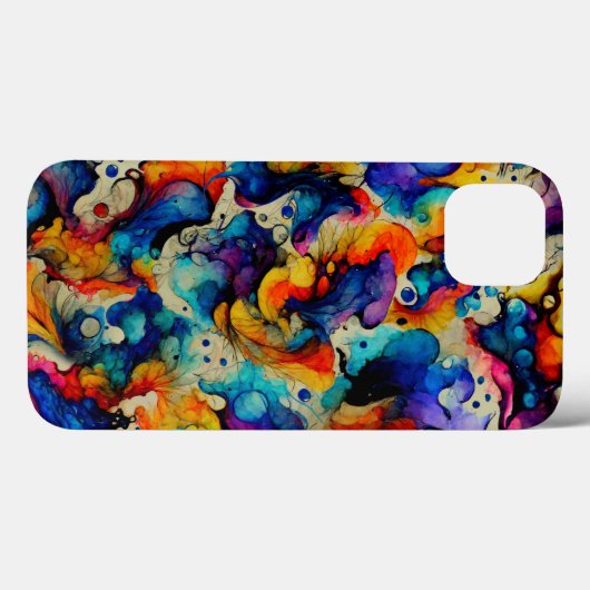 Afname kleurrijke vloeistofinkt Case-Mate iPhone case (Achterkant (horizontaal))
