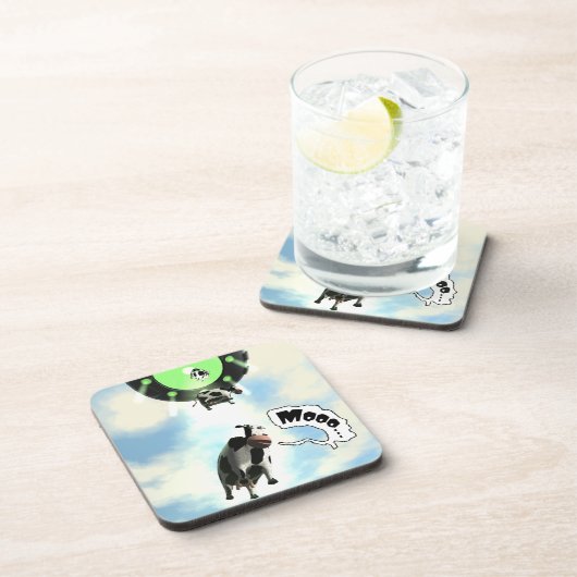 Afname van UFO-Koe Bier Onderzetter (Rechterzijde)
