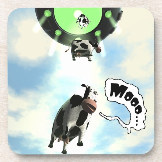 Afname van UFO-Koe Bier Onderzetter (Voorkant)