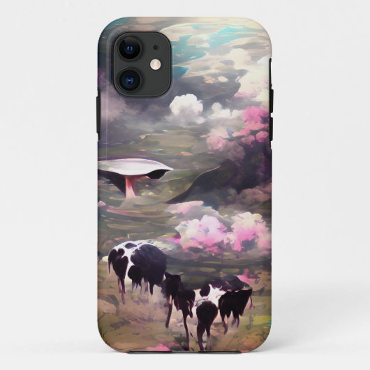 Afname van UFO-Koe Case-Mate iPhone Case (Achterkant)