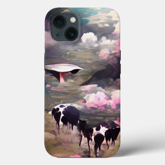Afname van UFO-Koe Case-Mate iPhone Case (Achterkant)
