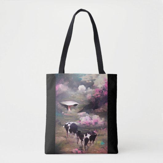 Afname van UFO-Koe Tote Bag (Voorkant)