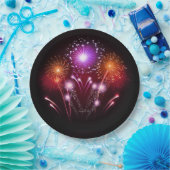 Afneembare Borden in vuurwerk Papieren Bordje (Feest)