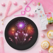 Afneembare Borden in vuurwerk Papieren Bordje (Feest)