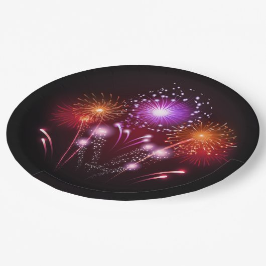 Afneembare Borden in vuurwerk Papieren Bordje (Gekanteld)