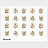 Afneembare zilveren abstracte stickerontwerp vierkante sticker (Vel)