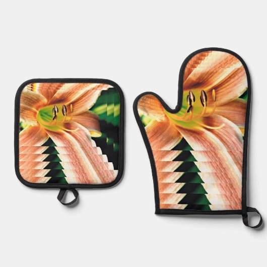 afnemende dagelijkse kost ovenwant & pannenlap set (Voorkant)