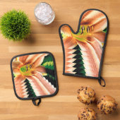 afnemende dagelijkse kost ovenwant & pannenlap set (Top down)