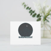 Afnemende halve maan briefkaart (Staand voorkant)
