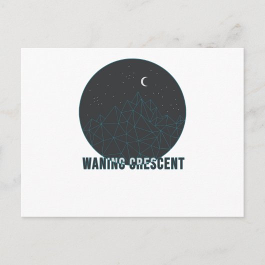 Afnemende halve maan briefkaart (Voorkant)
