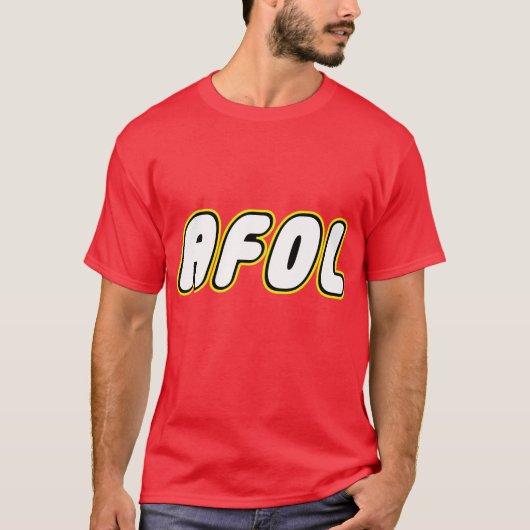 AFOL vooraan, witte minivijg achteraan T-shirt (Voorkant)
