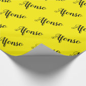 Afonso Yellow Wrapping Paper Cadeaupapier (Hoek)