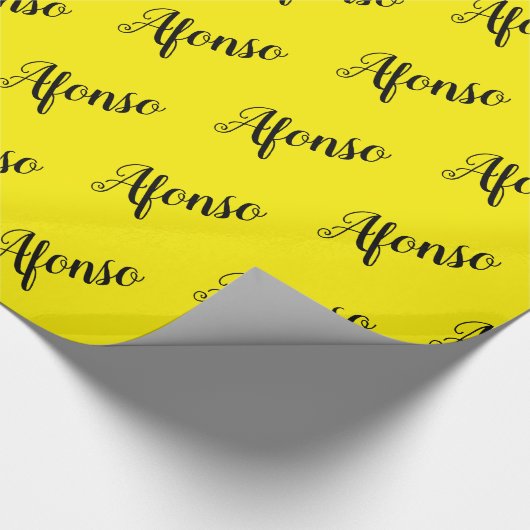 Afonso Yellow Wrapping Paper Cadeaupapier (Hoek)